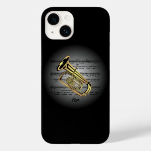 Avant Garde ~ Tuba auf Globe mit Notenmusik ~ Case-Mate iPhone 14 Hülle