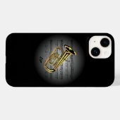 Avant Garde ~ Tuba auf Globe mit Notenmusik ~ Case-Mate iPhone Hülle (Rückseite (Horizontal))