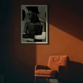 Avant-Garde-Vision: Fettfarbene monochrome Mode Poster