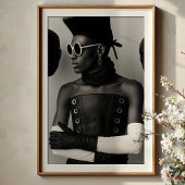 Avant-Garde-Vision: Fettfarbene monochrome Mode Poster