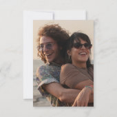 Avant-Garde White Minimalistisch Simple Wedding RSVP Karte (Rückseite)