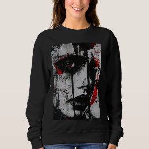 Avantgarde Abstrakt Portrait Grunge Design Sweatshirt