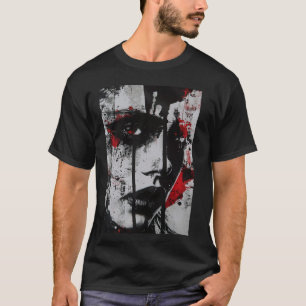 Avantgarde-Abstraktes-Porträt-Grunge-Kunst-Design T-Shirt