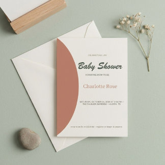 Avantgarde-Boho-Baby-Shower-Einladung | Neutral Einladung