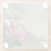 Avantgarde-Rose und Schatten Glasuntersetzer (Rückseite)