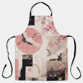 Avantgarde-Sakura- und Kranichharmonie Schürze (Vorderseite)