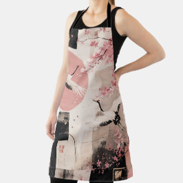 Avantgarde-Sakura- und Kranichharmonie Schürze