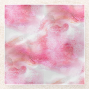 Avantgardehintergrund-Handfarbe der Kunst rote Glasuntersetzer