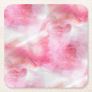 Avantgardehintergrund-Handfarbe der Kunst rote Rechteckiger Pappuntersetzer