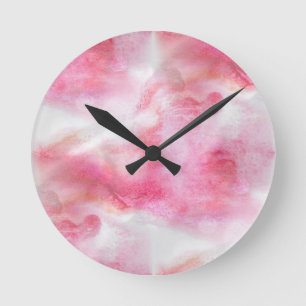 Avantgardehintergrund-Handfarbe der Kunst rote Runde Wanduhr