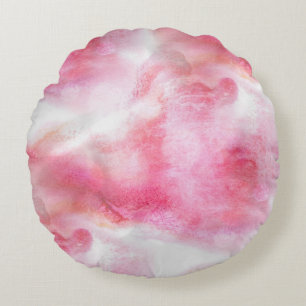 Avantgardehintergrund-Handfarbe der Kunst rote Rundes Kissen
