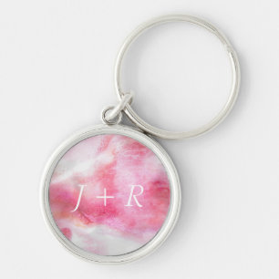 Avantgardehintergrund-Handfarbe der Kunst rote Schlüsselanhänger