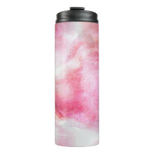 Avantgardehintergrund-Handfarbe der Kunst rote Thermosbecher