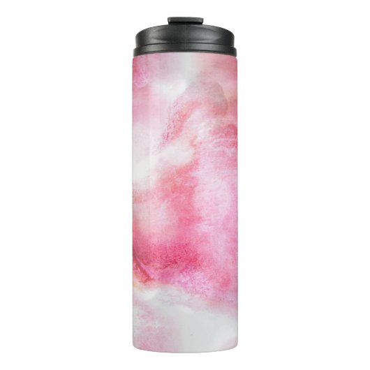 Avantgardehintergrund-Handfarbe der Kunst rote Thermosbecher (Vorderseite)