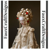 Avantgardistische barocke Frau Decoupage Lef 120 Seidenpapier