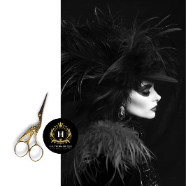 Avantgardistische Schwarz-Weiß-Mode-Dekoupage Seidenpapier