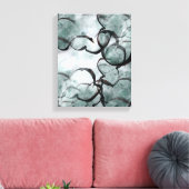 Avantgardistische, schwarze Handfarbe Leinwanddruck (Insitu (Wohnzimmer))