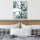 Avantgardistische, schwarze Handfarbe Leinwanddruck (Insitu (Schlafzimmer))