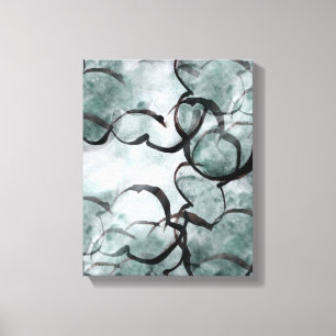 Avantgardistische, schwarze Handfarbe Leinwanddruck