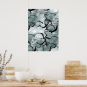 Avantgardistische, schwarze Handfarbe Poster (Küche)