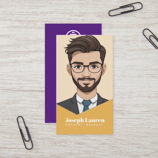 Avatar Business Card Visitenkarte (Vorderseite/Rückseite Beispiel)