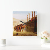 Ave Caesar by Jean-Leon Gerome Quadratische Wanduhr (Zuhause)