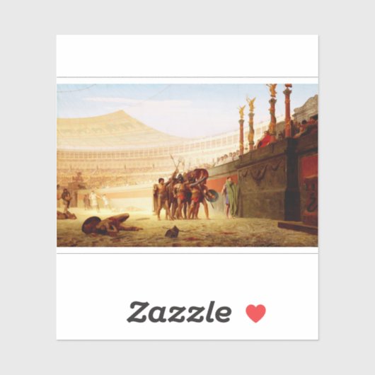 Ave Caesar von Jean-Léon Gérôme Aufkleber (Blatt)