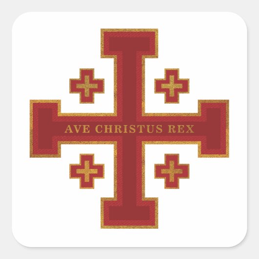 Ave Christus Rex Quadratischer Aufkleber (Vorderseite)
