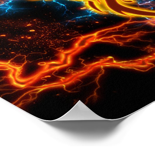 Ave Fenix Golden Lightning Flügel Poster (Ecke)