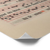 Ave gratia plena - Antiphon Mittelalterliches Manu Poster (Ecke)