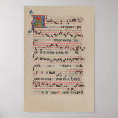 Ave gratia plena - Antiphon Mittelalterliches Manu Poster (Vorne)