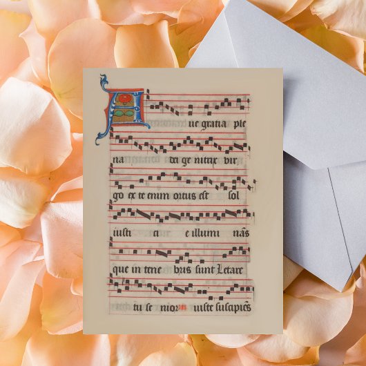 Ave gratia plena - Antiphon Mittelalterliches Manu Postkarte