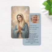 Ave Maria Blaue Funeral-Gebetskarte (Schreibtisch)