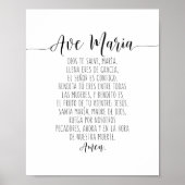 Ave Maria, Dios Te Salve María llena Eres De Graci Poster (Vorne)
