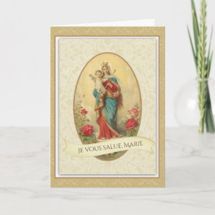 AVE MARIA GEBET IN DER FRANZÖSISCHEN KATHOLISCHEN KARTE