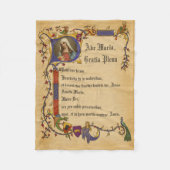 Ave Maria Hagel Mary in der lateinischen Fleecedecke (Vorderseite)