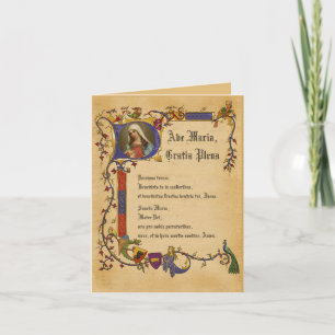 Ave Maria Hagel Mary in der lateinischen Karte