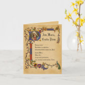 Ave Maria Hagel Mary in der lateinischen Karte (Gelbe Blume)