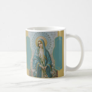 AVE MARIA JUNGFRAU MARY mit LILIEN Kaffeetasse