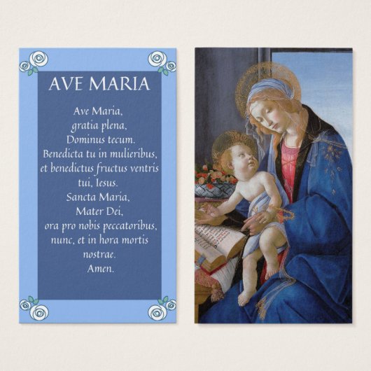 AVE MARIA Latin Praetkarten (Vorne & Hinten)