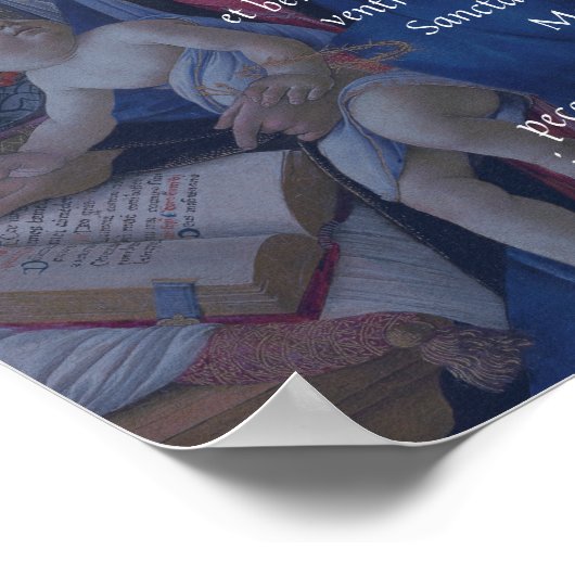 AVE MARIA Latin Prayer Poster (Ecke)