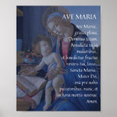 AVE MARIA Latin Prayer Poster (Vorne)