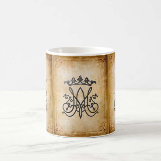Ave Maria Monogram Kaffeetasse (Mittel)