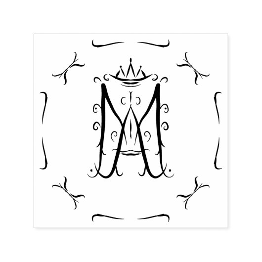 Ave Maria Monogram Permastempel (Design)