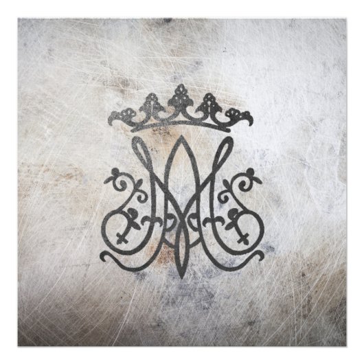 Ave Maria Monogramm Fotodruck (Vorne)