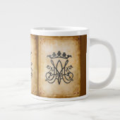 Ave Maria Monogramm Jumbo-Tasse (Rechts)