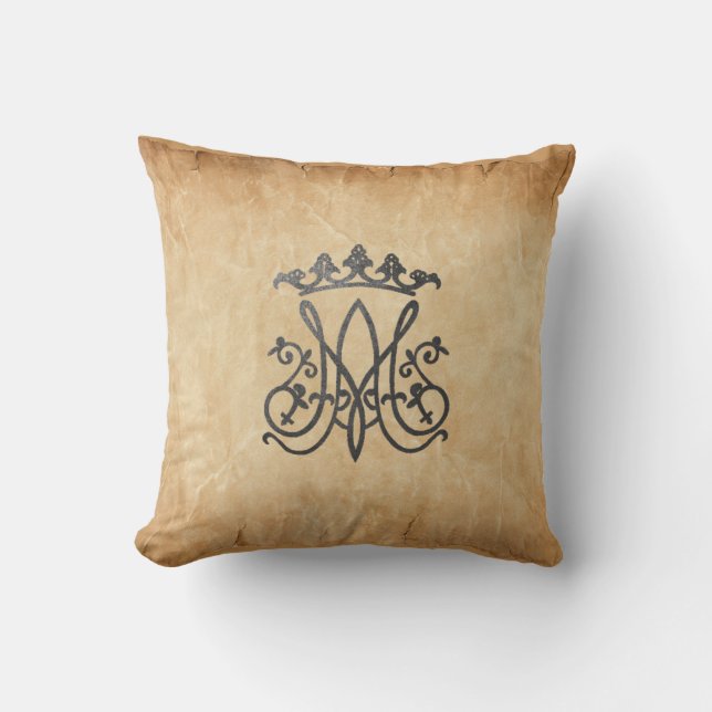 Ave Maria Monogramm  Kissen (Vorderseite)