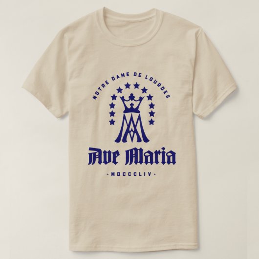 AVE MARIA NOTRE DAME DE LOURDES T-Shirt (Design vorne)