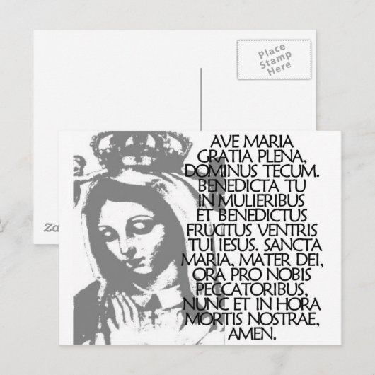 Ave Maria Postkarte (Vorne/Hinten)