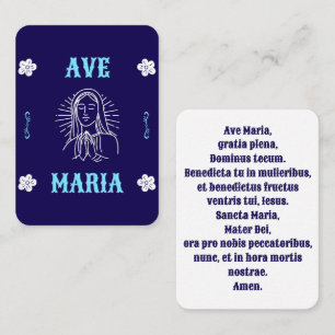Ave Maria Prayer Card - Latin Hail Mary Platzkarte